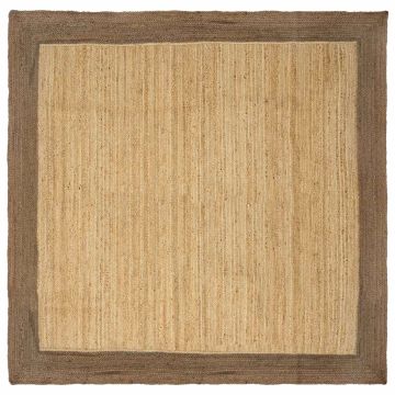 Tappeto da Area Grigio 200 x 200 cm Juta
