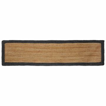 Tappeto da Area Grigio Scuro 60 x 200 cm Juta