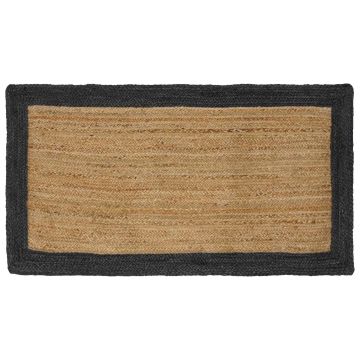 Tappeto da Area Grigio Scuro 80 x 150 cm Juta
