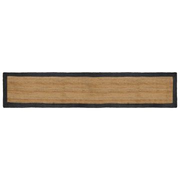 Tappeto da Area Grigio Scuro 80 x 400 cm Juta
