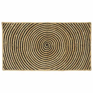 Tappeto da Area Nero 60 x 110 cm Juta