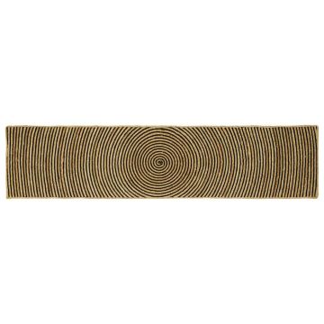 Tappeto da Area Nero 60 x 300 cm Juta