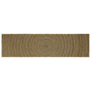 Tappeto da Area Nero 80 x 300 cm Juta