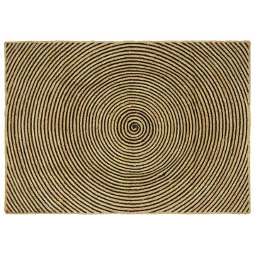 Tappeto da Area Nero 120 x 170 cm Juta