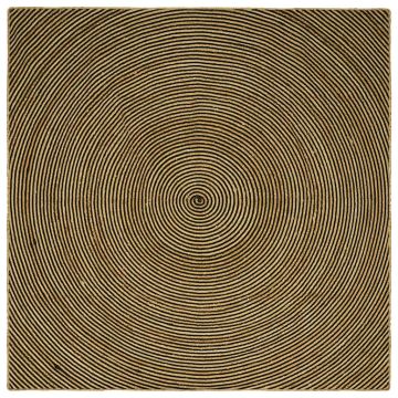 Tappeto da Area Nero 200 x 200 cm Juta