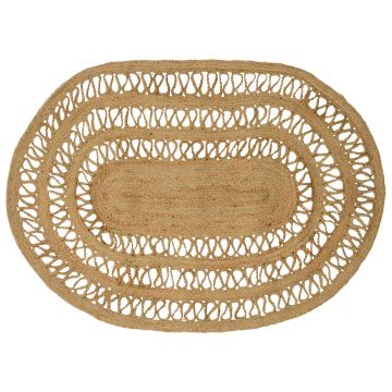 Tappeto da Area Naturale 100 x 152 cm Juta