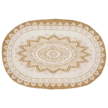 Tappeti per area Naturale con stampa bianca 205 x 305 cm Juta
