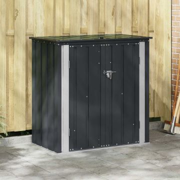 Scatola di Stoccaggio per Giardino Nero 101,5 x 57 x 100,5 cm