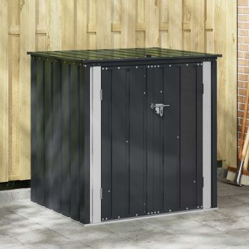 Scatola di Stoccaggio per Giardino Nero 101,5 x 82 x 100 cm