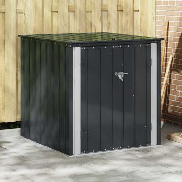 Scatola di Stoccaggio per Giardino Nero 101,5 x 107 x 100 cm