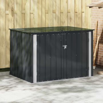 Scatola di Stoccaggio per Giardino Nero 151,5 x 107 x 100 cm
