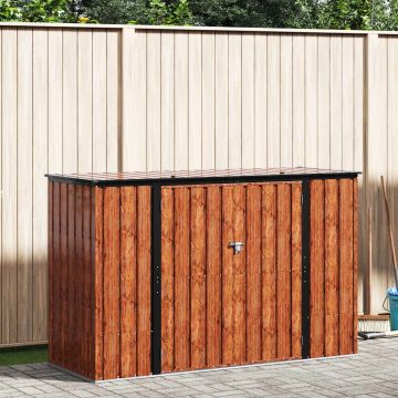 Scatola di Stoccaggio per Giardino Marrone 214 x 82 x 132 cm