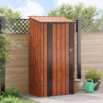 Casette da giardino Marrone 103 x 74 x 200 cm Metallo