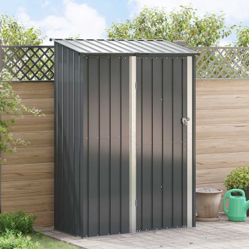 Casette da giardino Antracite 140,5 x 74 x 200 cm Metallo