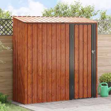 Casette da giardino Marrone 203,5 x 73 x 200 cm Metallo