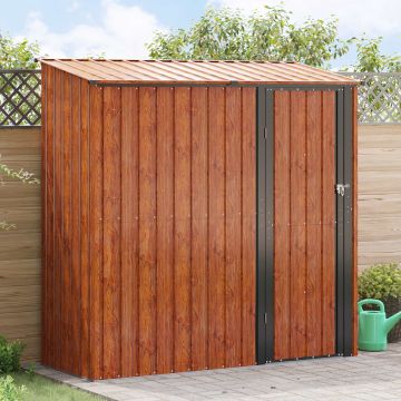 Casette da giardino Marrone 203 x 85,5 x 200 cm Metallo