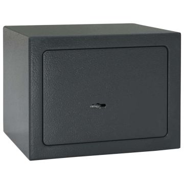 Cassaforte con blocco Grigio scuro 23 x 17 x 17 cm Acciaio