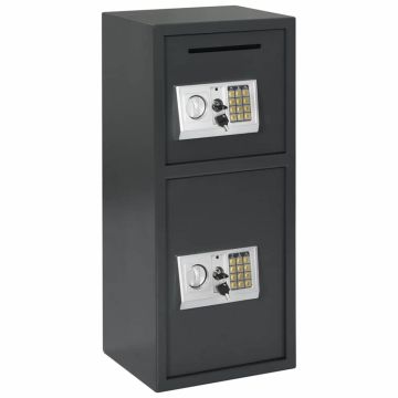Cassetta di sicurezza digitale Grigio scuro 35 x 31 x 80 cm