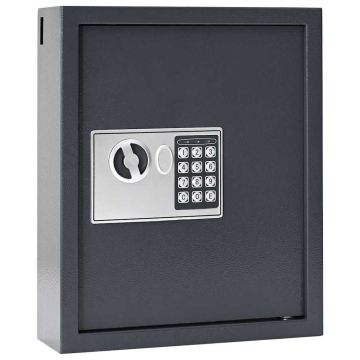 Cassetta di sicurezza digitale Grigio scuro 30 x 10 x 36,5 cm