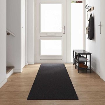 Runner in Moquette Antracite 80 x 500 cm 100% Polipropilene