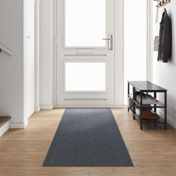 Runner in Moquette Grigio 80 x 400 cm Tessuto