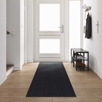 Runner in Moquette Antracite 80 x 500 cm Tessuto