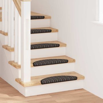 Tappetini per scale autoadesivi 15 pz 56 x 17 x 3 cm Non-Slip