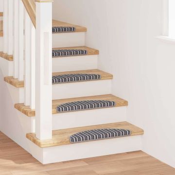 Tappetini per scale autoadesivi 15 pz 56 x 17 x 3 cm Non-Slip