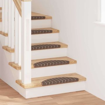 Tappetini per scale autoadesivi 15 pz 56 x 17 x 3 cm Non-Slip