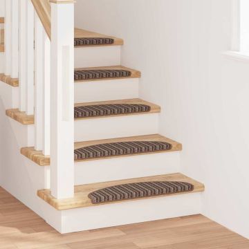 Tappetini per scale autoadesivi 15 pz 65 x 21 x 4 cm Non-Slip