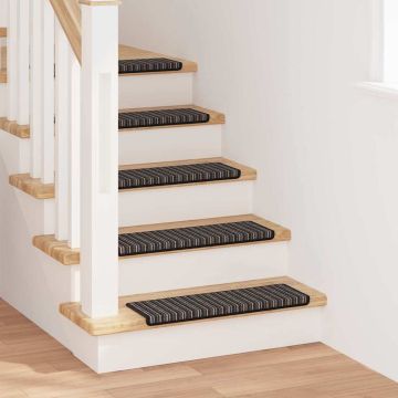 Tappetini per scale autoadesivi 15 pz 65 x 21 x 4 cm Non-Slip