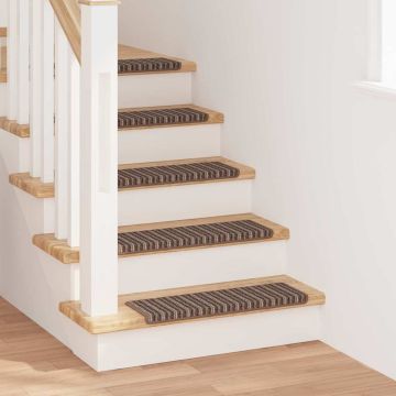 Tappetini per scale autoadesivi 15 pz 65 x 21 x 4 cm Non-Slip