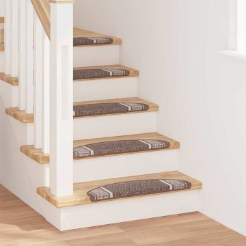 Tappetini per scale autoadesivi 15 pz 65 x 21 x 4 cm Non-Slip