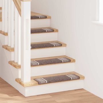 Tappetini per scale autoadesivi 15 pz 65 x 21 x 4 cm Non-Slip