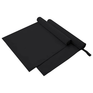 Asciugamani Sportivi 2 pz Nero 180 x 90 cm