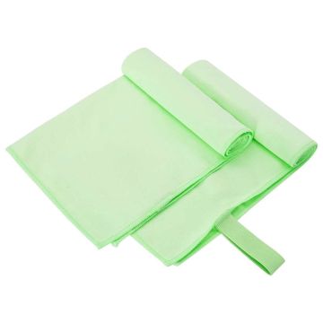 Asciugamani Sportivi 2 pz Verde 50 x 30 cm