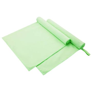 Asciugamani Sportivi 2 pz Verde 180 x 90 cm