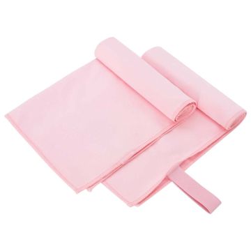 Asciugamani Sportivi 2 pz Rosa 50 x 30 cm