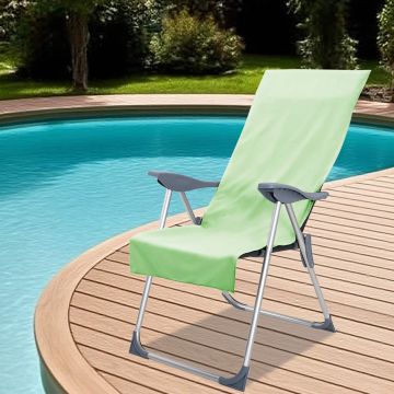 Asciugamani per Sedia Outdoor 2 pz Verde 130 x 60 cm