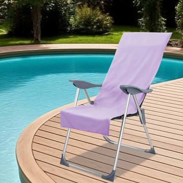 Asciugamani per Sedia Outdoor 2 pz Viola 130 x 60 cm