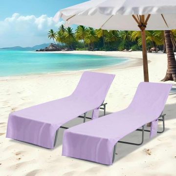 Asciugamani per lettino 2 pz Viola 210 x 75 cm