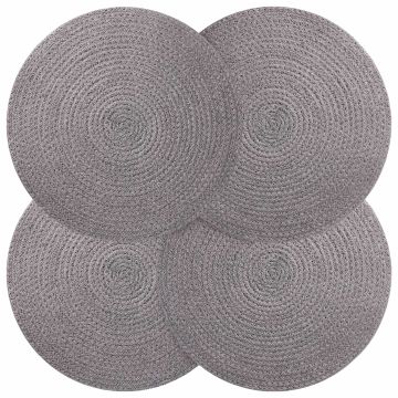 Sottobicchieri in juta 4 pz Grigio 100% Juta Tossa