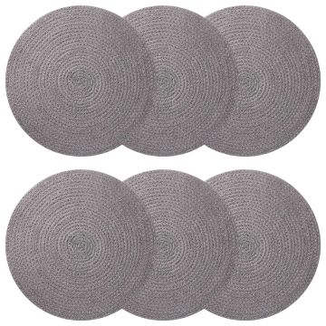 Sottobicchieri in juta 6 pz Grigio 100% Juta Tossa