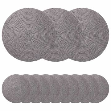 Sottobicchieri in juta 12 pz Grigio 100% Juta Tossa