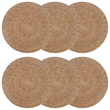 Tovagliette in erba di mare 6 pz Naturale 100% Erba marina