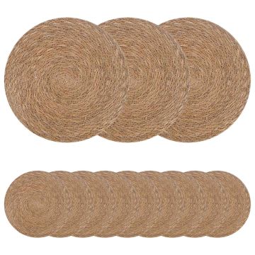 Tovagliette in erba di mare 12 pz Naturale 100% Erba marina