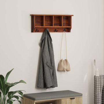 Gruccia Marrone 70 x 11 x 27 cm Legno di Mogano Massello