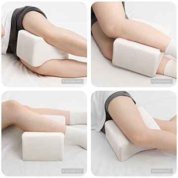 Knee Pillow Bianco Schiuma di memoria e poliestere