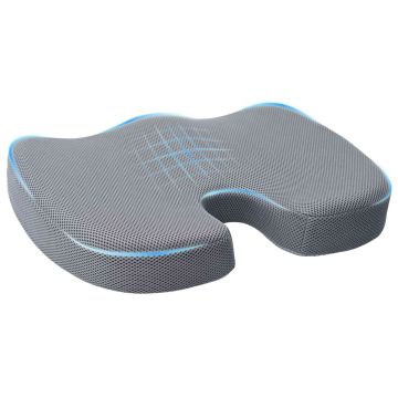 Cuscino per la seduta Schiuma Memory Grigio 47 x 37 x 8 cm