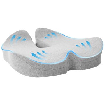 Cuscino per la seduta Schiuma Memory Grigio Chiaro